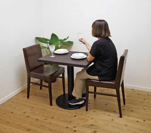 飲食店用 2人用テーブル椅子セット,コンパクト木製ダイニングテーブ 座