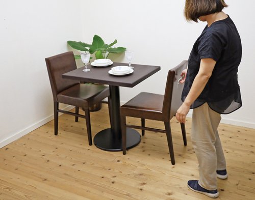 飲食店用 2人用テーブル椅子セット,コンパクト木製ダイニングテーブ 座