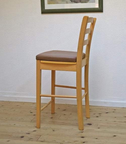 木製カウンターチェア 座面高65cm CCK0408NA(ビーチ色) 店舗 軽量椅子
