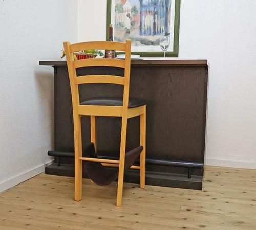 飲食店用 木製カウンターチェア 座面高約60cm(63.5cm)のクッション座面