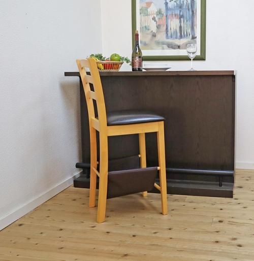 飲食店用 木製カウンターチェア 座面高約60cm(63.5cm)のクッション座面