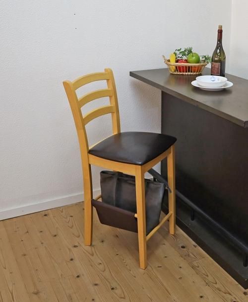 飲食店用 木製カウンターチェア 座面高約60cm(63.5cm)のクッション座面