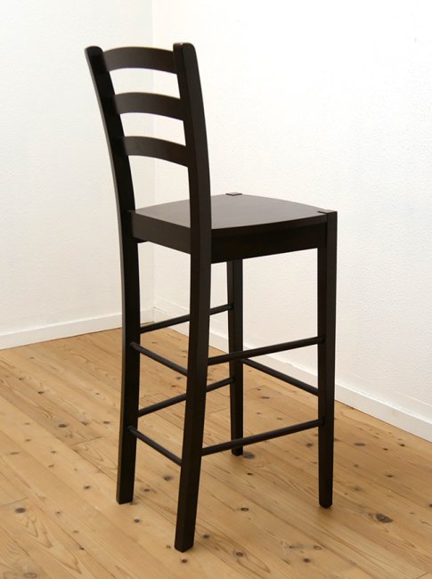 座面高76cmの木製ハイカウンターチェア。 こげ茶色の業務用椅子・店舗 