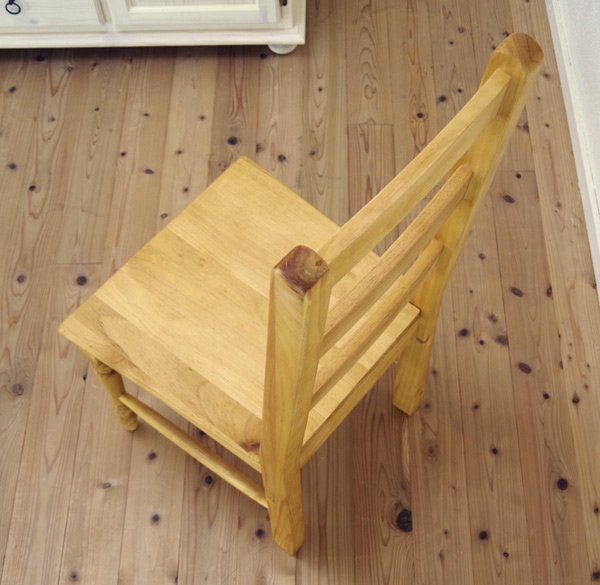 カントリー調無垢木製のダイニングチェア-オイル仕上げ ナチュラルパインチェア　座面高42cm　自然素材 自然塗料 - 大阪　椅子屋