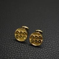 193.真田六文銭 家紋カフスボタン 18金メッキ 制作実績