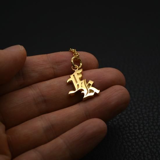 ■【FK】ダブルレタード・イニシャルネックレス 製作例