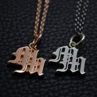 277.イニシャルペアネックレス【MM】オールドイングリッシュ
