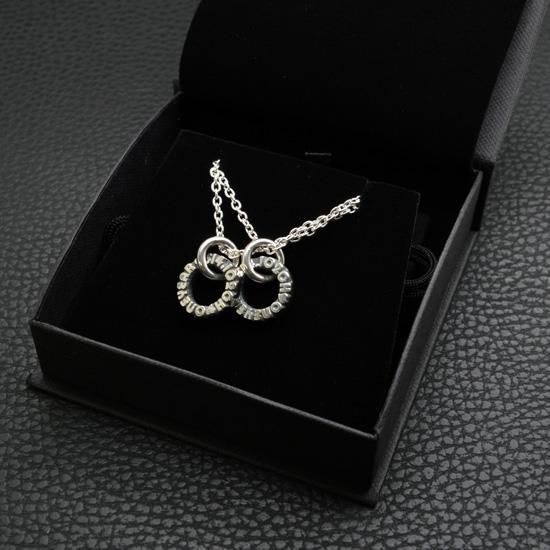 シルバー製アニバーサリーリングペアネックレス | ブラックルテ