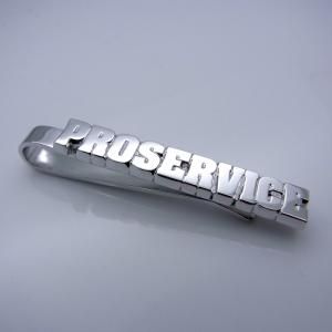■銀製 オーダーメイド・ネームネクタイピン【クリップ】ブラックスミス書体(ロジウムメッキ)
