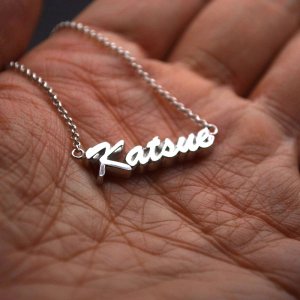 ■名前ネックレス製作例【Katsue】