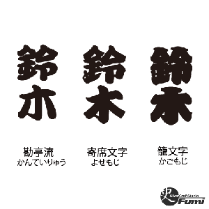 【鈴木】書体見本