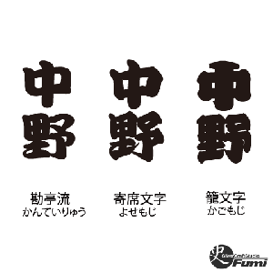 【中野】書体見本