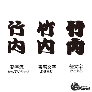 【竹内】書体見本