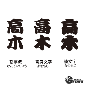 【高木】書体見本