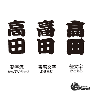 【高田】書体見本