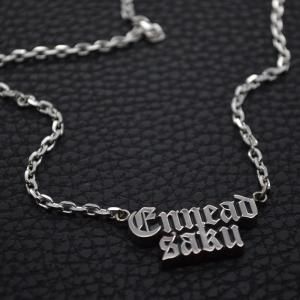 ■オールドイングリッシュ・ダブルラインネームネックレス silver925