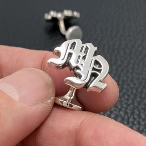 567.オーダーメイド・ダブルレタード・イニシャルカフリンクス製作実績 MN
