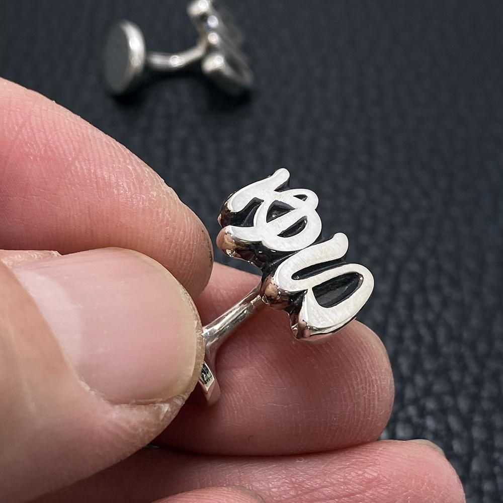 573.ひらがなのネームカフスボタン製作実績 ゆい