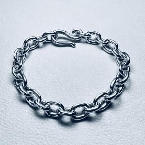 メンズシルバーフックブレスレット(9.0)