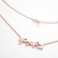 49.カタカナネームネックレス シルバー製【デゥギュ】ピンクゴールドメッキコーティング製作例