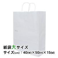 ギフトバッグ(紙袋) シンプル サイズ：大 (幅40×高さ50×マチ幅15cm）