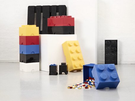 LEGO ストレージブリック４　ブルー - 北欧からの贈り物 【 J.S.SHOP 】