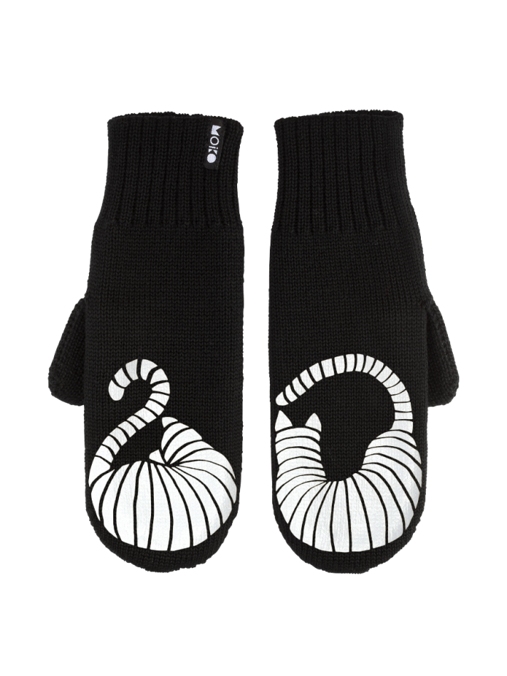 Miau Double Layer Mittens 猫 ミトン メリノウール１００ 2色 北欧からの贈り物 J S Shop