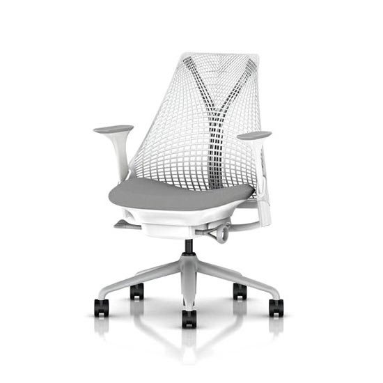 セイルチェア SAYL chair｜ホワイト＆フォグ C7キャスター