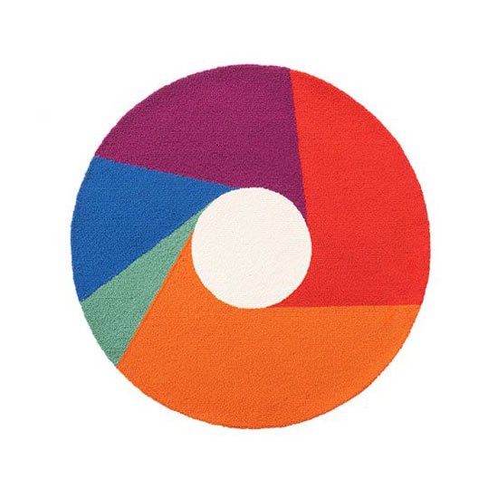マックスビル ウールラグマット｜カラーホイール color wheel ラウンド｜正規品