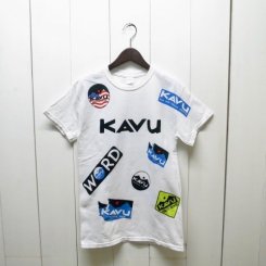 カブー/KAVU/オーバーオールプリント T-Shirt/White