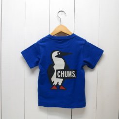 ॹ/CHUMS/Kid's Booby Logo T-Shirt/Blue Hawaii