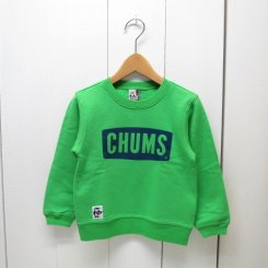 ॹ/CHUMS/Kid's  Boat Logo Crew Top/Bright Green