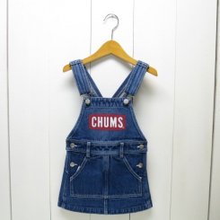 ॹ/CHUMS/Kid's  Overall Denim Skirt/Lt.Denim