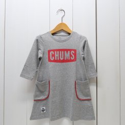 チャムス/CHUMS/Kid's CHUMS Logo Pocket Dress/H・Gray