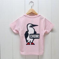 チャムス/CHUMS/Kid's Booby Logo T-Shirt/Pink