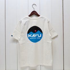 ֡/KAVU/Mountein Logo Tee/White