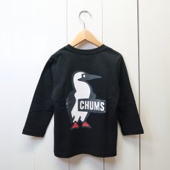 チャムス/CHUMS/Kid's Booby Logo L/S T-Shirt/Black