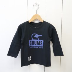 チャムス/CHUMS/Kid's Booby Face L/S T-Shirt/Black