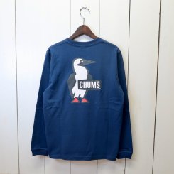 ॹ/CHUMS/Booby Logo L/S T-Shirt/Navy