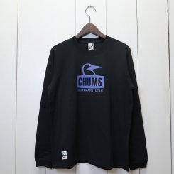 チャムス/CHUMS/Booby Face L/S T-Shirt/Black × Purple