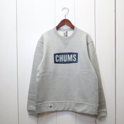 チャムス/CHUMS/CHUMS Logo Crew Top/H・Gray × Navy