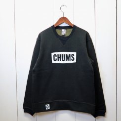 チャムス/CHUMS/CHUMS Logo Crew Top/Jet Black × White