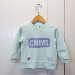 チャムス/CHUMS/Kid's CHUMS Logo Crew Top LP / Lt.Blue