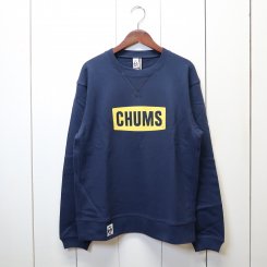 チャムス/CHUMS/CHUMS Logo Crew Top LP / Navy×Yellow