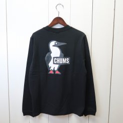 チャムス/CHUMS/Booby Logo L/S T-Shirt/Black