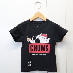 チャムス/CHUMS/東北別注/Kid's CHUMS × OM Logo T-shirt/ Black