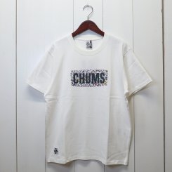 チャムス/CHUMS/Logo BBQ T-Shirt / White