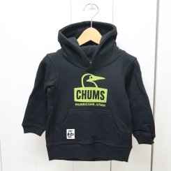 チャムス/CHUMS/Kid's Booby Face Pullover Parka/Black × Lime