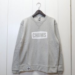 チャムス/CHUMS/CHUMS Logo Crew Top LP / H・Gray ×White