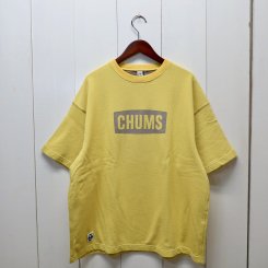 チャムス/CHUMS/Oversized S/S CHUMS Logo Crew Top LP /Yellow×Gray

